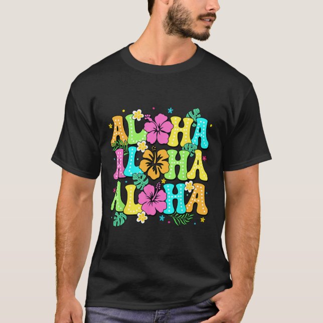 Hawaiian Aloha Tropical Luau Kostume Party Hawaii T-Shirt (Vorderseite)