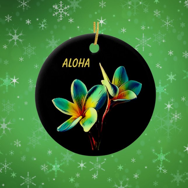 Hawaiian Atemberaubend Plumeria Weihnachtsschmuck (Celebrate Christmas by adding  a Hawaiian-themed Christmas ornament to your tree!)