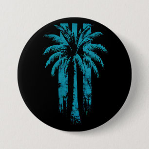 Hawaiian Beach Summer Tropical Vacation Palm Tree Button