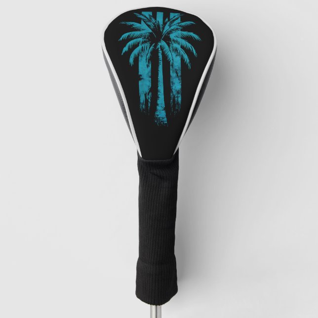 Hawaiian Beach Summer Tropical Vacation Palm Tree Golf Headcover (Vorderseite)