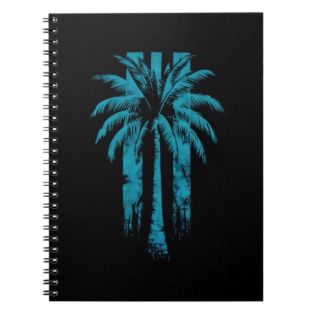 Hawaiian Beach Summer Tropical Vacation Palm Tree Notizblock (Vorderseite)