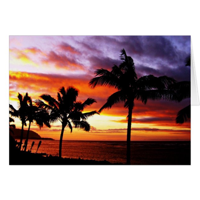 Hawaiian Beach Sunset (Vorderseite (Horizontal))