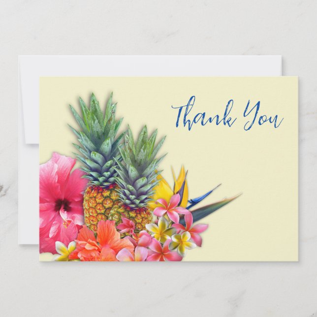 Hawaiian Bouquet Vielen Dank, leere Mitteilungskar Einladung (Vorderseite)