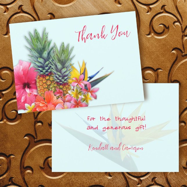 Hawaiian Bouquet Vielen Dank, leere Mitteilungskar Einladung (Von Creator hochgeladen)