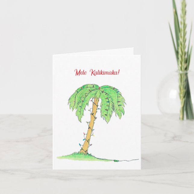 Hawaiian Christmas Card! Karte (Vorderseite)
