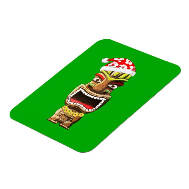 Hawaiian Christmas Santa Tiki Magnet (Linke Seite)
