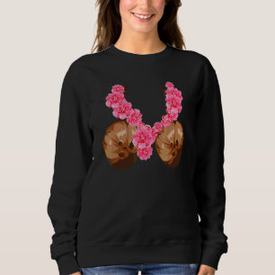 Hawaiian Coconut Bra Coole Halloween-Blume Sweatshirt