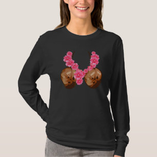 Hawaiian Coconut Bra Coole Halloween-Blume T-Shirt