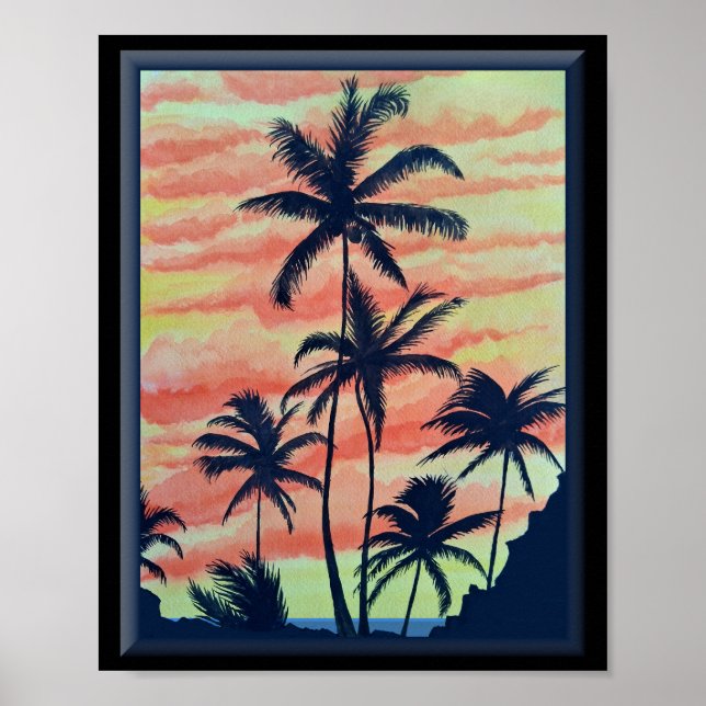 Hawaiian Coconut Palms Poster (Vorne)