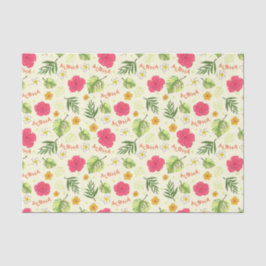 Hawaiian Decoupage Tropical Floral Aloha Birthday Seidenpapier