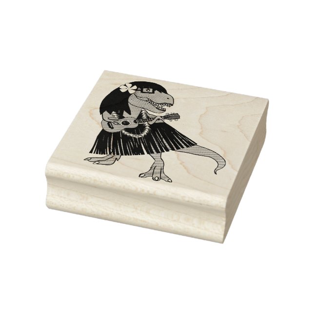 Hawaiian Dinosaur Ukulele Gummistempel (Stempel)