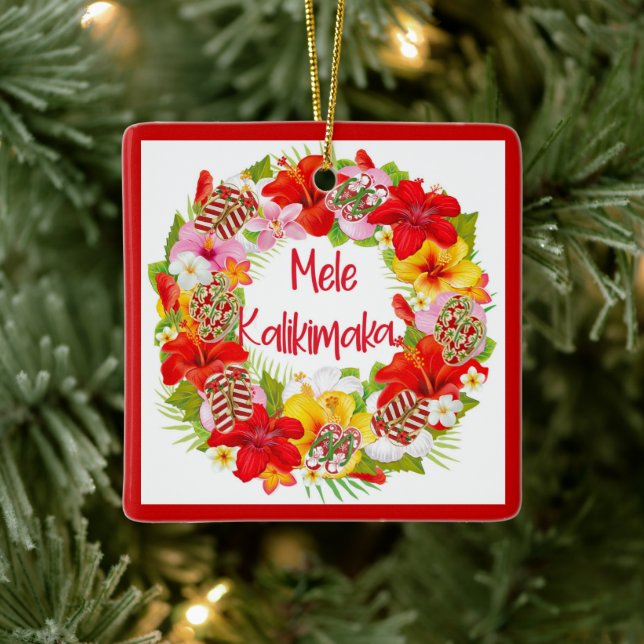 Hawaiian Dreh Flop Wreath Ornament (Baum)