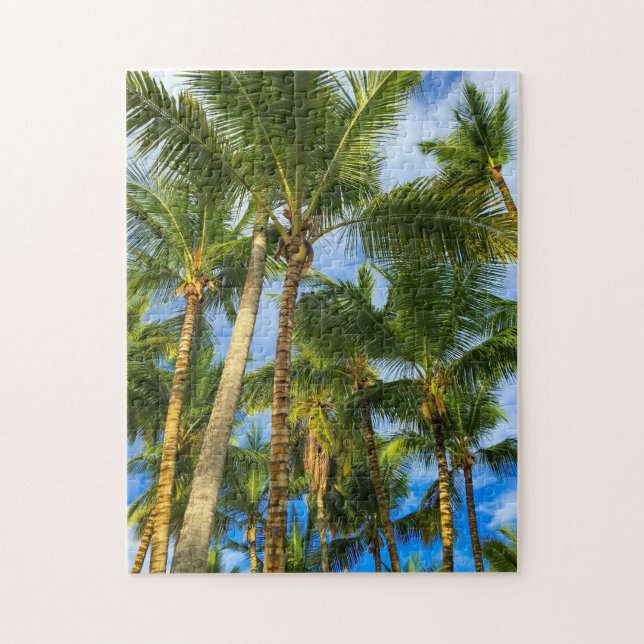 Hawaiian Exotic Beach Palm Trees & Sky (Vertikal)