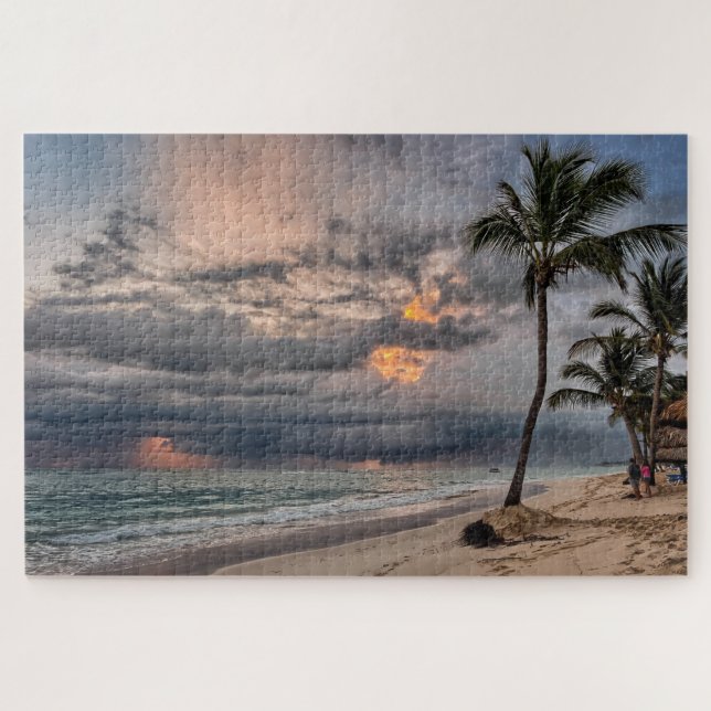 Hawaiian Exotic Beach Palmen & Sunrise (Horizontal)