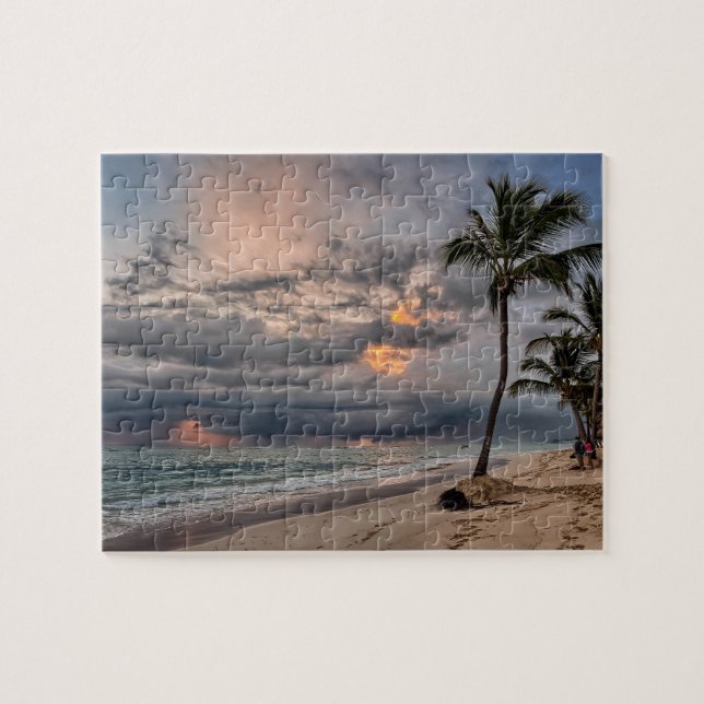 Hawaiian Exotic Beach Palmen & Sunrise (Horizontal)