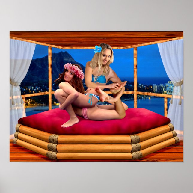 HAWAIIAN FANTASY WRESTLING POSTER (Vorne)