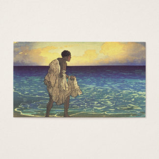 Hawaiian Fisherman, Holzschnitt