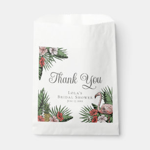 Hawaiian Flamingo & Hibiskus Floral Vielen Dank Geschenktütchen