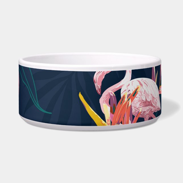 Hawaiian Flamingo: Tropisches Vintages Kunstwerk Napf (Vorderseite)