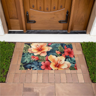 Hawaiian Floral Doormat - Hibiskus Blume Fußmatte