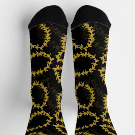 Hawaiian Floral Lei Garland Gemustert Black Socken