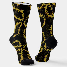 Hawaiian Floral Lei Garland Gemustert Black Socken
