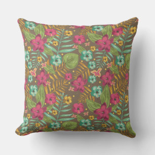 "Hawaiian Floral Outdoor Pillow" Kissen Für Draußen