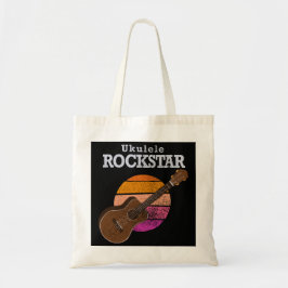Hawaiian Funny Ukulele Rockstar Retro Sunset Tragetasche