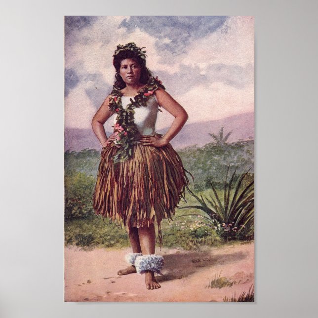 Hawaiian Girl (Circa 1900) Poster (Vorne)