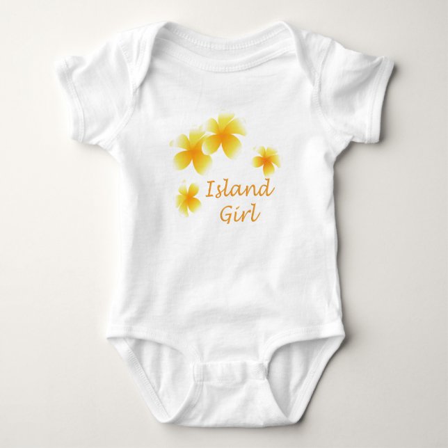 Hawaiian Girl Tropical Floral Säuglinge Baby Strampler (Vorderseite)