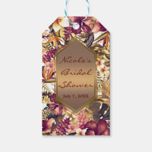 Hawaiian Golden Tropics Elegante Vintage Gunst Geschenkanhänger