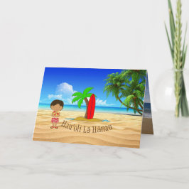 Hawaiian Happy Birthday Karte