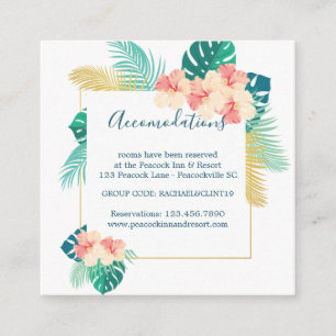 Hawaiian Hibiscus Mariage Cartes d'hébergement