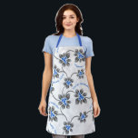 Hawaiian Holly Hanukkah Glittery Blue Floral Schürze<br><div class="desc">Hau’oli Hanukaha ist Hawai'ian für Happy Hanukkah! Diese glamouröse Illustration zeigt unsere tropische Interpretation der Heiligen in Hanukkah-Farben und subtilen Gradienten und glitzernden Blätter. Dieses Design ist auch auf einer Vielzahl von Produkten für die Zuhause erhältlich.</div>