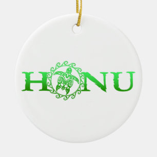 Hawaiian Honu Green Sea Turtle Keramik Ornament