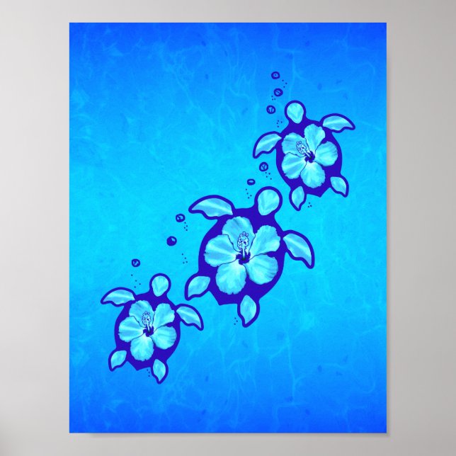 Hawaiian Honu Poster (Vorne)