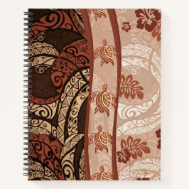 Hawaiian Honu Tapa Cloud Notebook Notizbuch