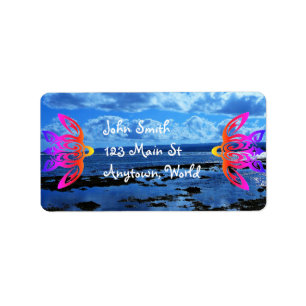 Hawaiian Honu Turtle Label Adressaufkleber