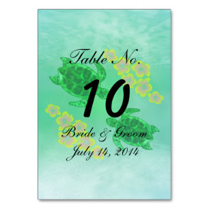 Hawaiian Honu Wedding Tischnummer