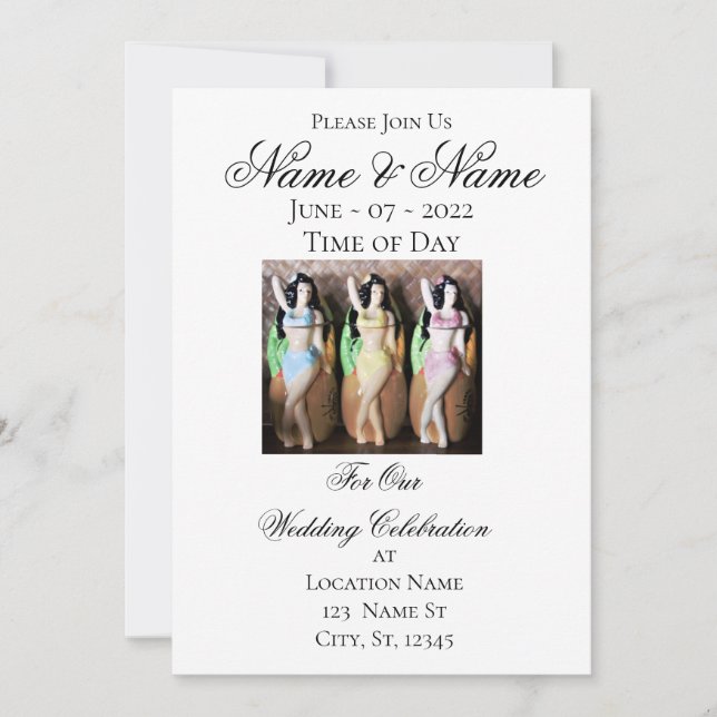 Hawaiian Hula Dancer Thunder_Cove Einladung (Vorderseite)