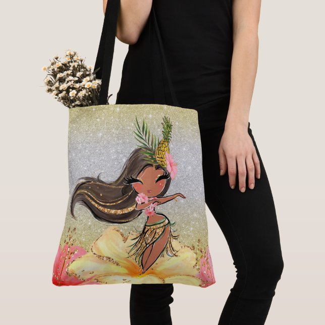 Hawaiian Hula Girl Tasche sehen zurück (Von Nahem)