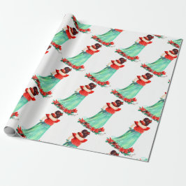 Hawaiian Hula Girl Weihnachtsgeschenk Wrapping Pap Geschenkpapier