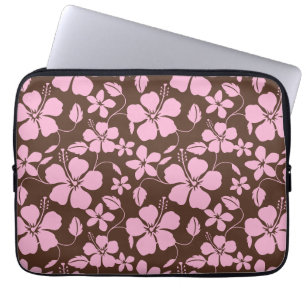 HAWAIIAN HULA (HIBISCUS) BRAUN/ROSA LAPTOPSCHUTZHÜLLE