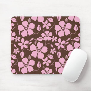 HAWAIIAN HULA (HIBISCUS) BRAUN/ROSA MOUSEPAD