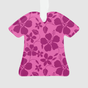 HAWAIIAN HULA (HIBISCUS) BURGUNDER WEIN ORNAMENT
