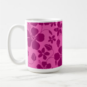 HAWAIIAN HULA (HIBISCUS) BURGUNDERWEIN KAFFEETASSE
