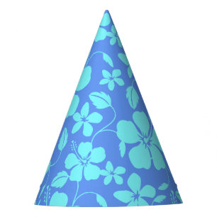 HAWAIIAN HULA (HIBISCUS) PERIWINKLE/TEAL PARTYHÜTCHEN