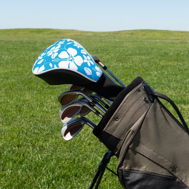 HAWAIIAN HULA (HIBISKUS) BLAU GOLF HEADCOVER (In SItu)