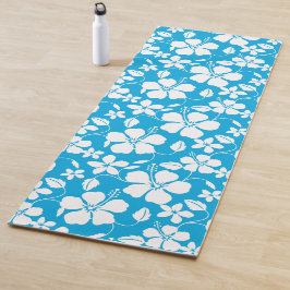 HAWAIIAN HULA (HIBISKUS) BLAU YOGAMATTE