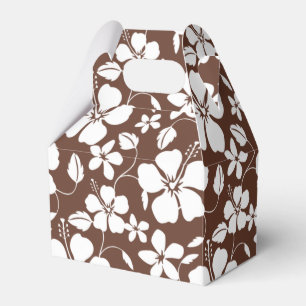 HAWAIIAN HULA (HIBISKUS) BROWN FAVOR BOX GESCHENKSCHACHTEL